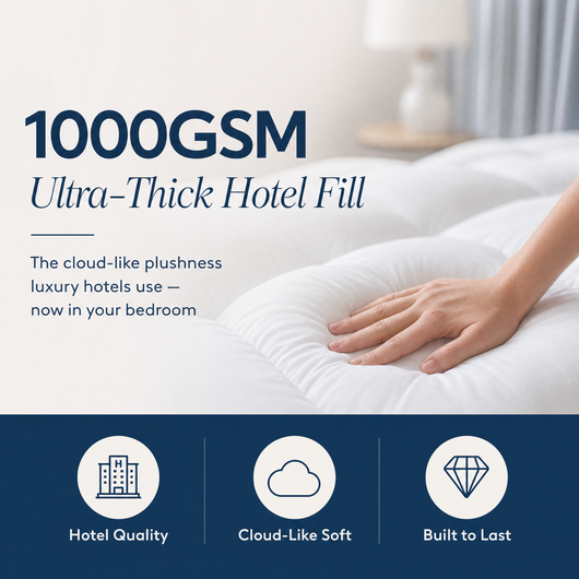 Premium 1000GSM Mattress Topper BFCMA